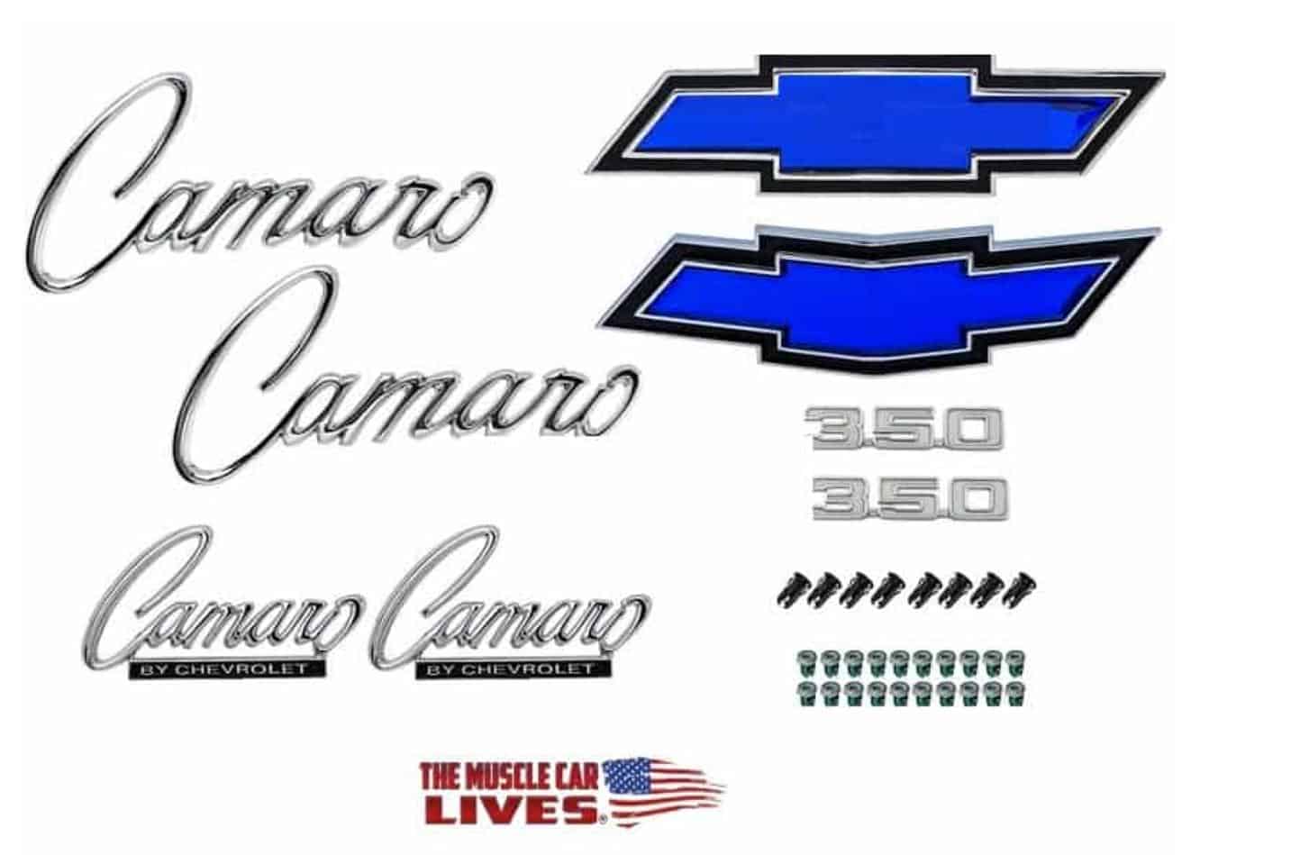 1969 Camaro Emblem Kit: 350 Standard Emblems